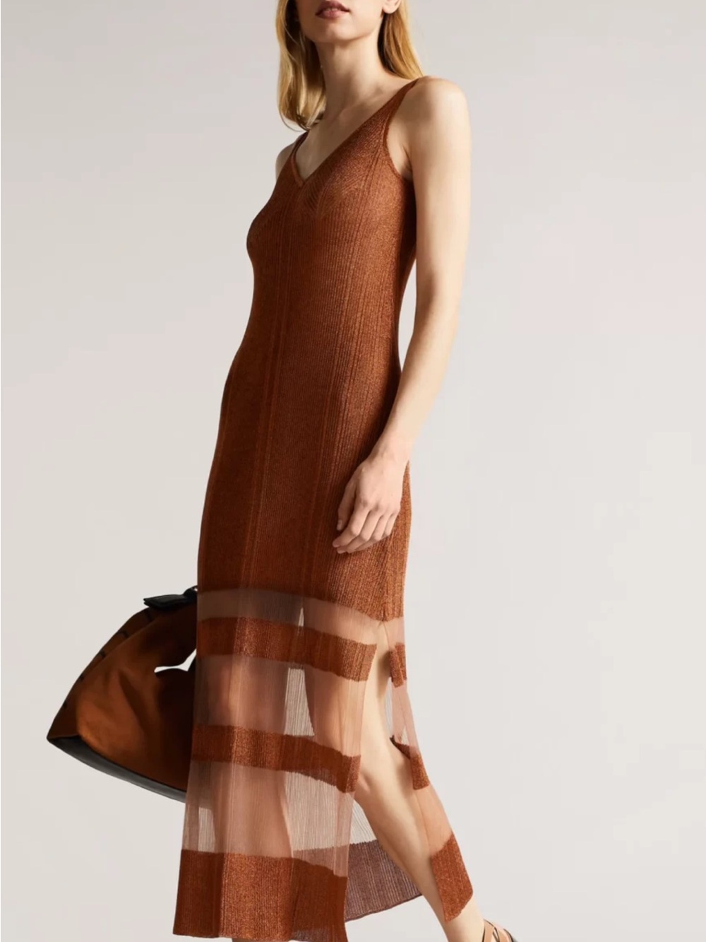 Ted Baker Kalara Metallic Mesh Kalara Midi / Maxi Dress 2